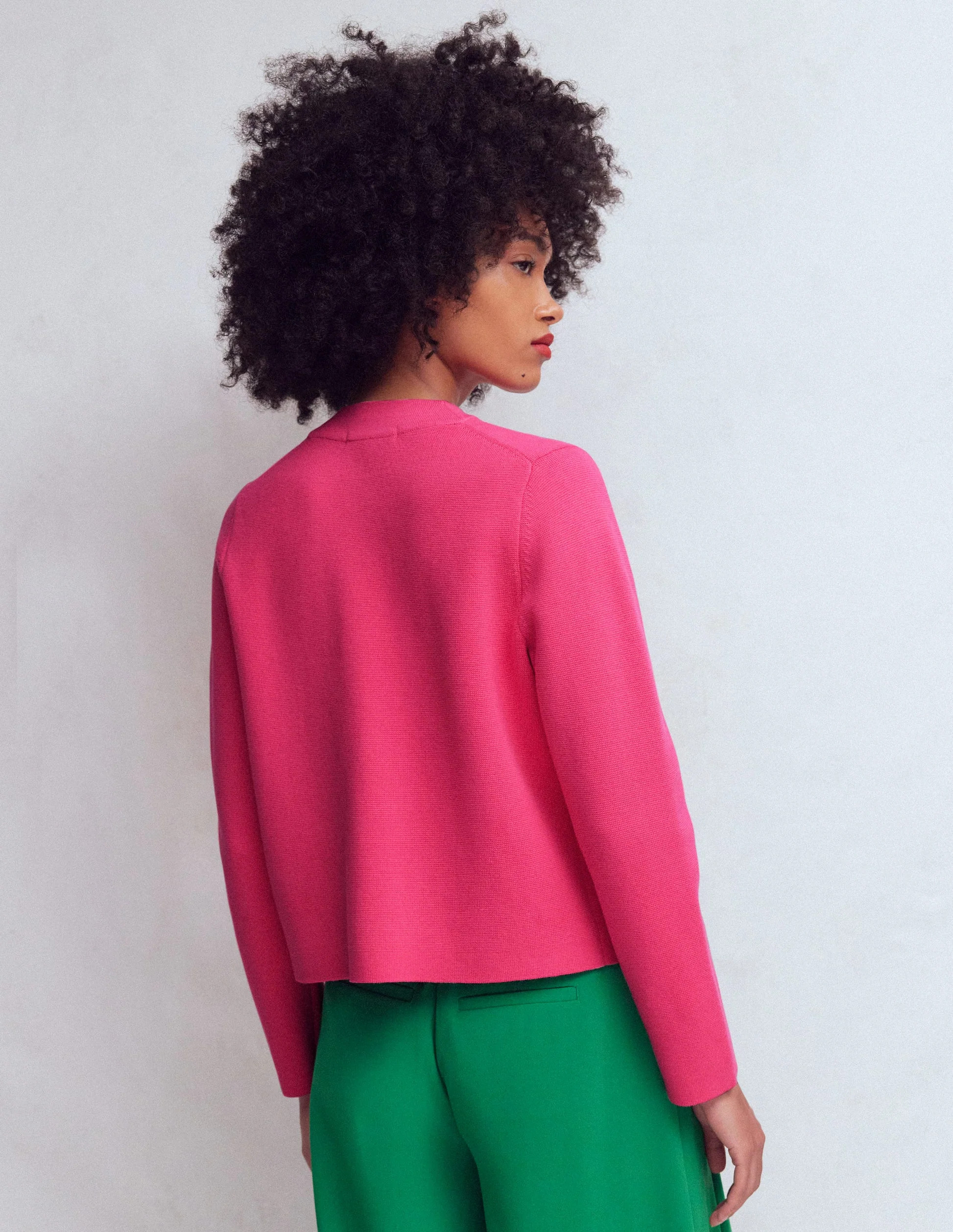 Elena Stand Neck Jacket-Pink Embroidery | Boden (US)