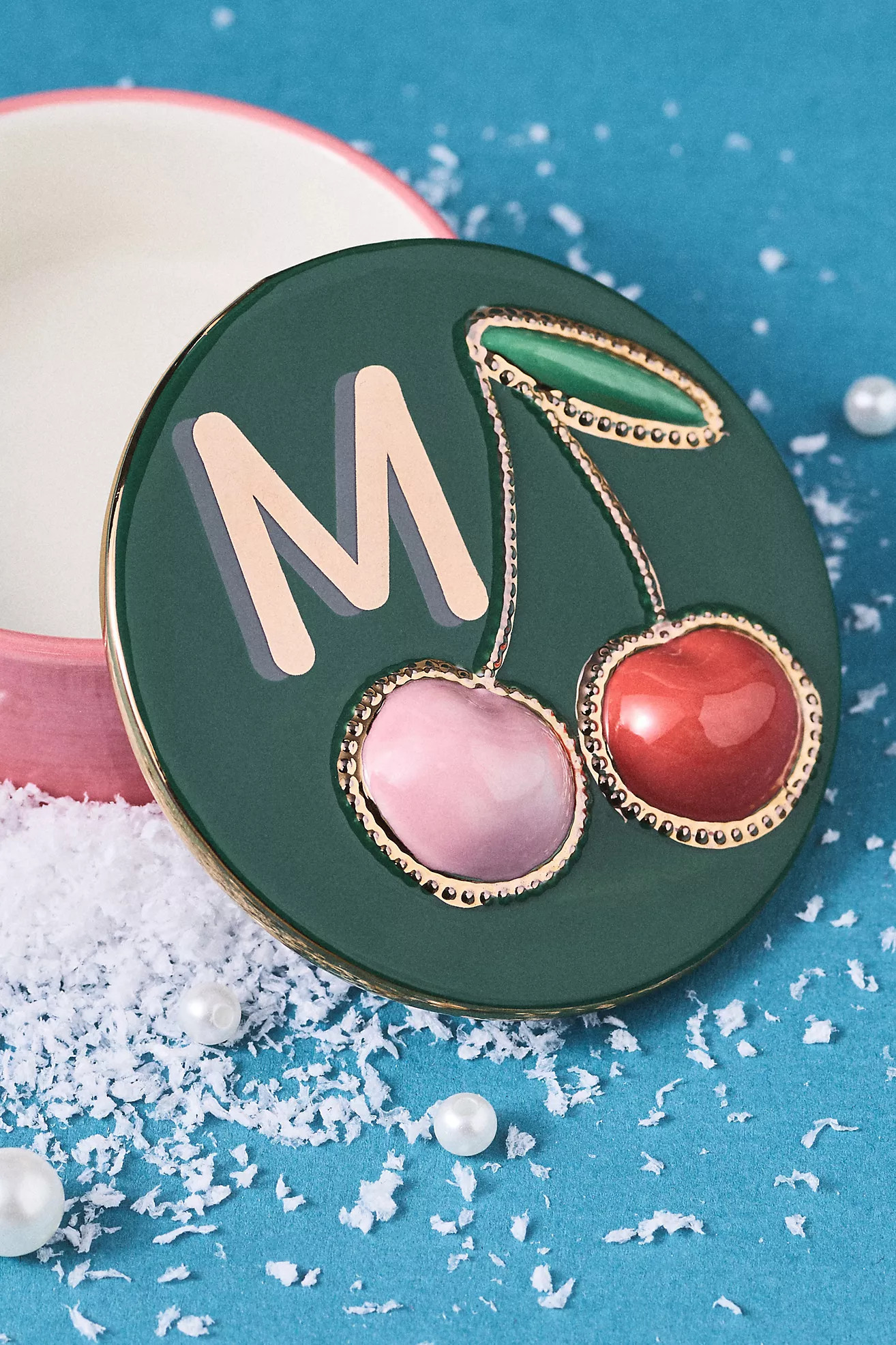 Handpainted Stoneware Monogram Trinket Box | Anthropologie (US)