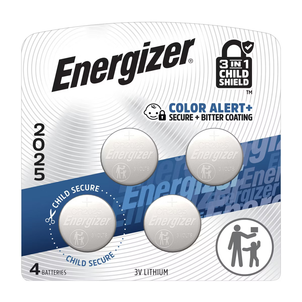Energizer 2025 Batteries 4pk - Lithium Coin Battery: 200mAh, 3V, Single-Use | Target