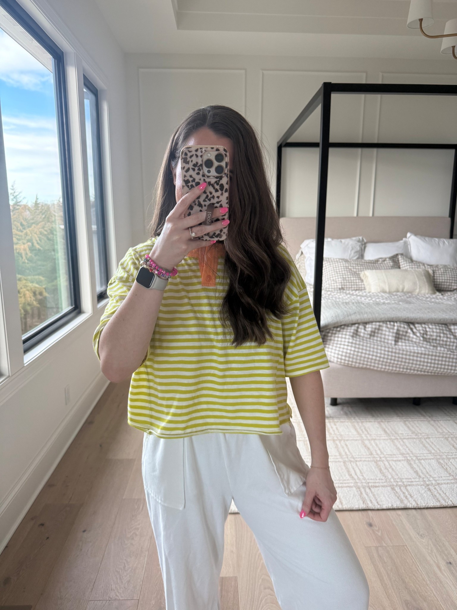 obsessed with this stripe boxy fit tee from @Aerie 💕 comes in a ton of colors and is currently on sale for $20! I am in the small. 

#LTKmomlife #LTKdayinmylife #LTKootd