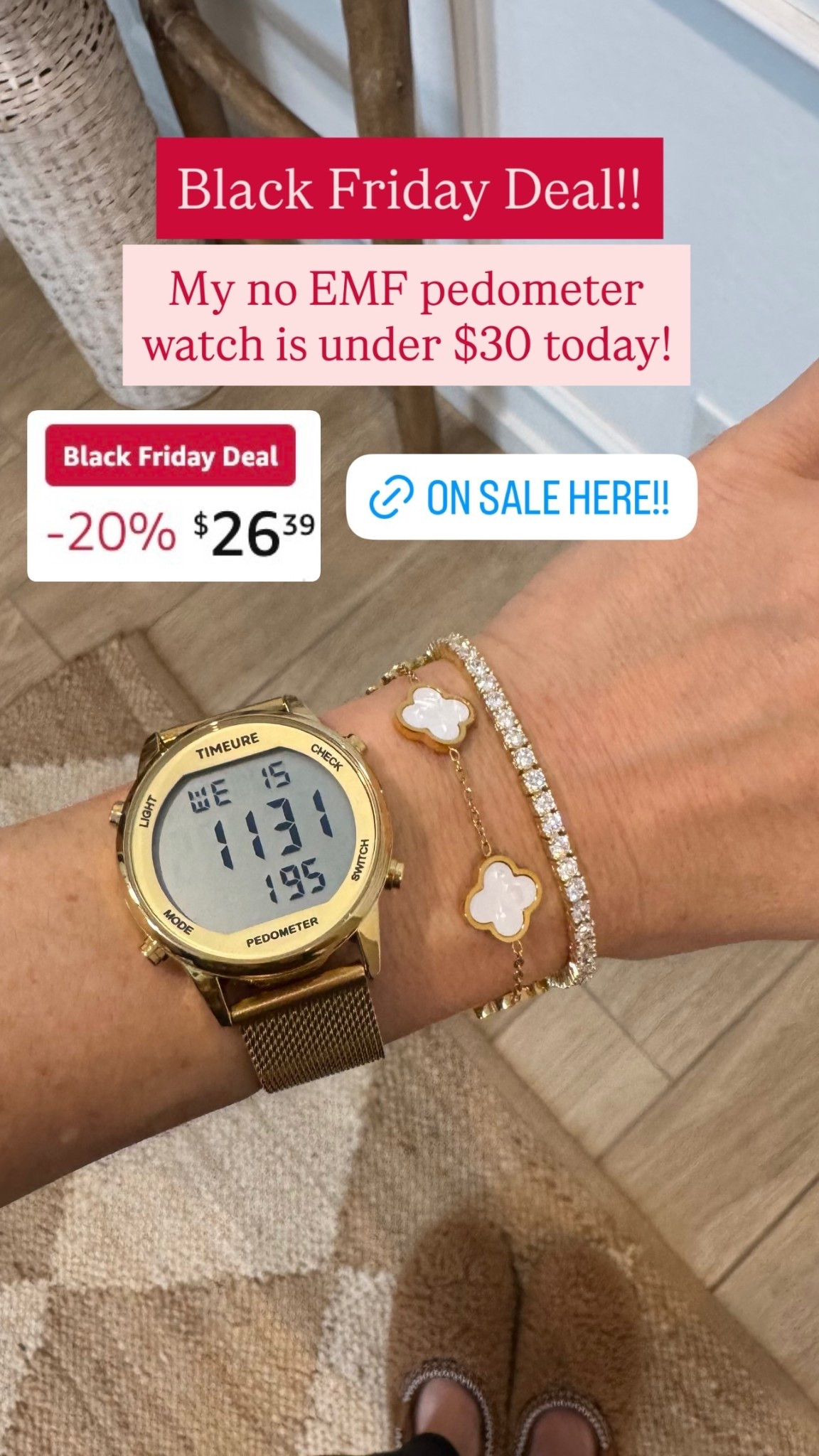 Ugg Black Friday Deal!! My no EMF pedometer watch is under $30 today!