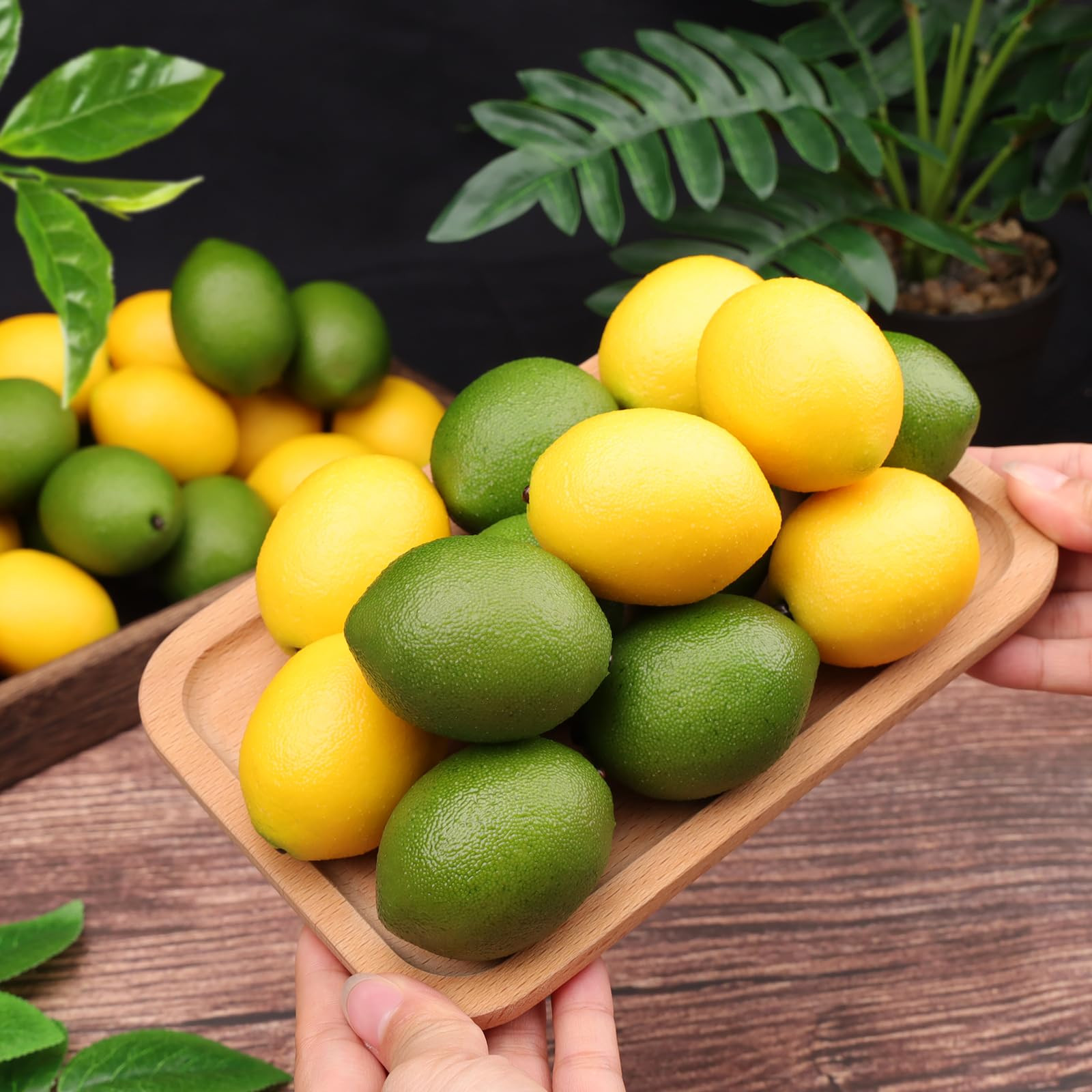 Gresorth 24 pcs Artificial Lemons and Limes for Decoration Fake Fruit Realistic for Home Party Ba... | Amazon (US)