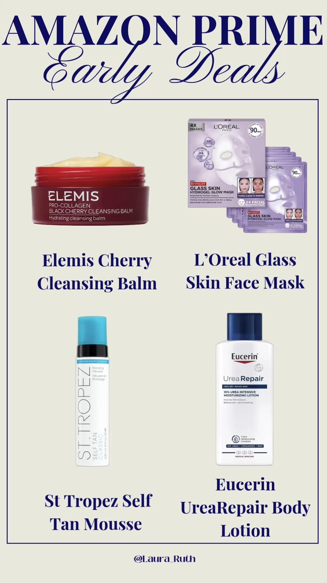Amazon Prime Day deals are already dropping and these are the beauty buys worth adding to cart! 🛒

🤍 Elemis Pro-Collagen Black Cherry Cleansing Balm
🤍 L'Oréal Glass Skin Face Mask
🤍 St. Tropez Self Tan Classic Mousse
🤍 Eucerin UreaRepair Body Lotion

#LTKuk #LTKsummer #LTKbeauty