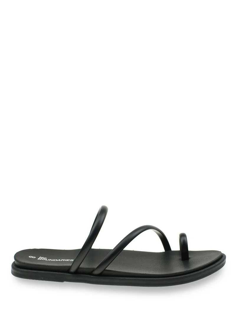 No Boundaries Strappy Toe Loop Sandals, Women's | Walmart (US)