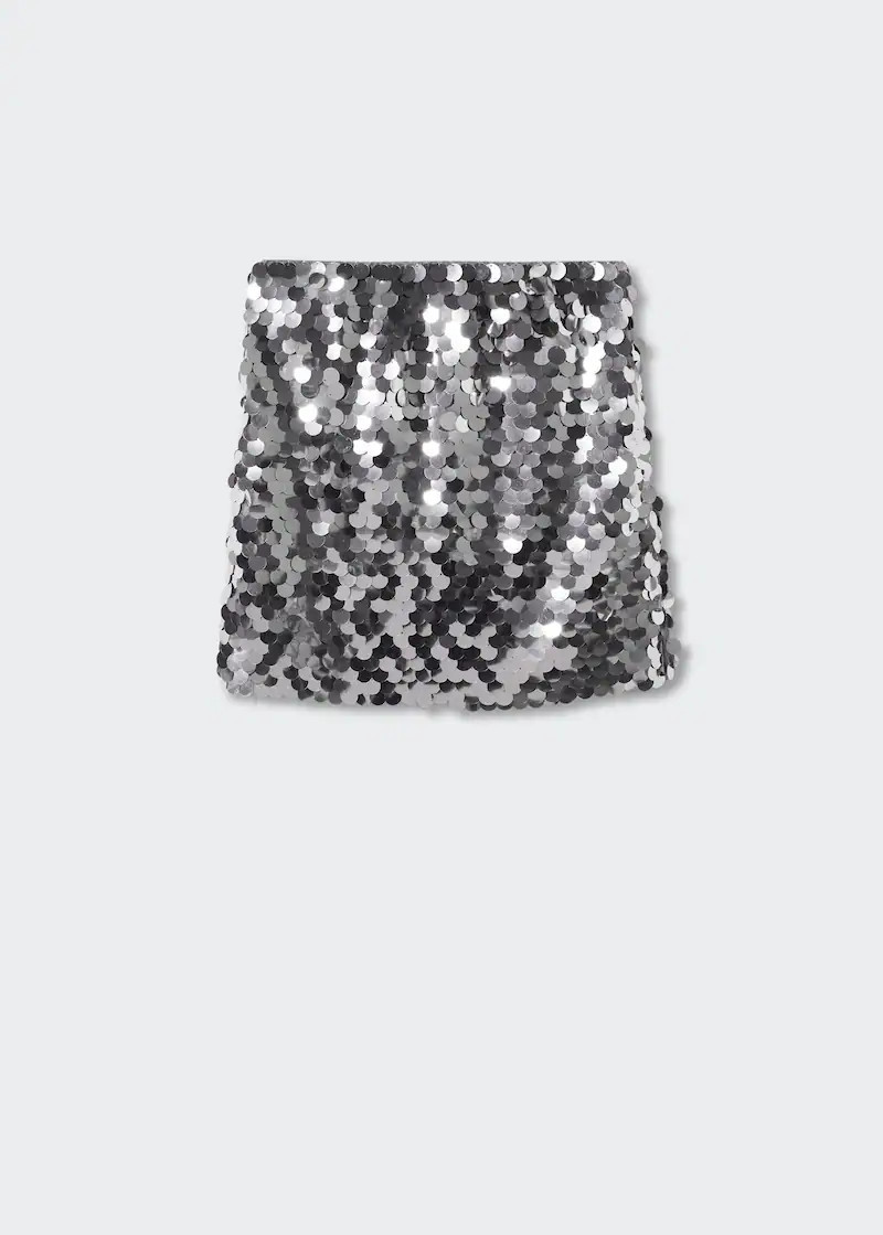Shiny sequined skirt | MANGO (US)