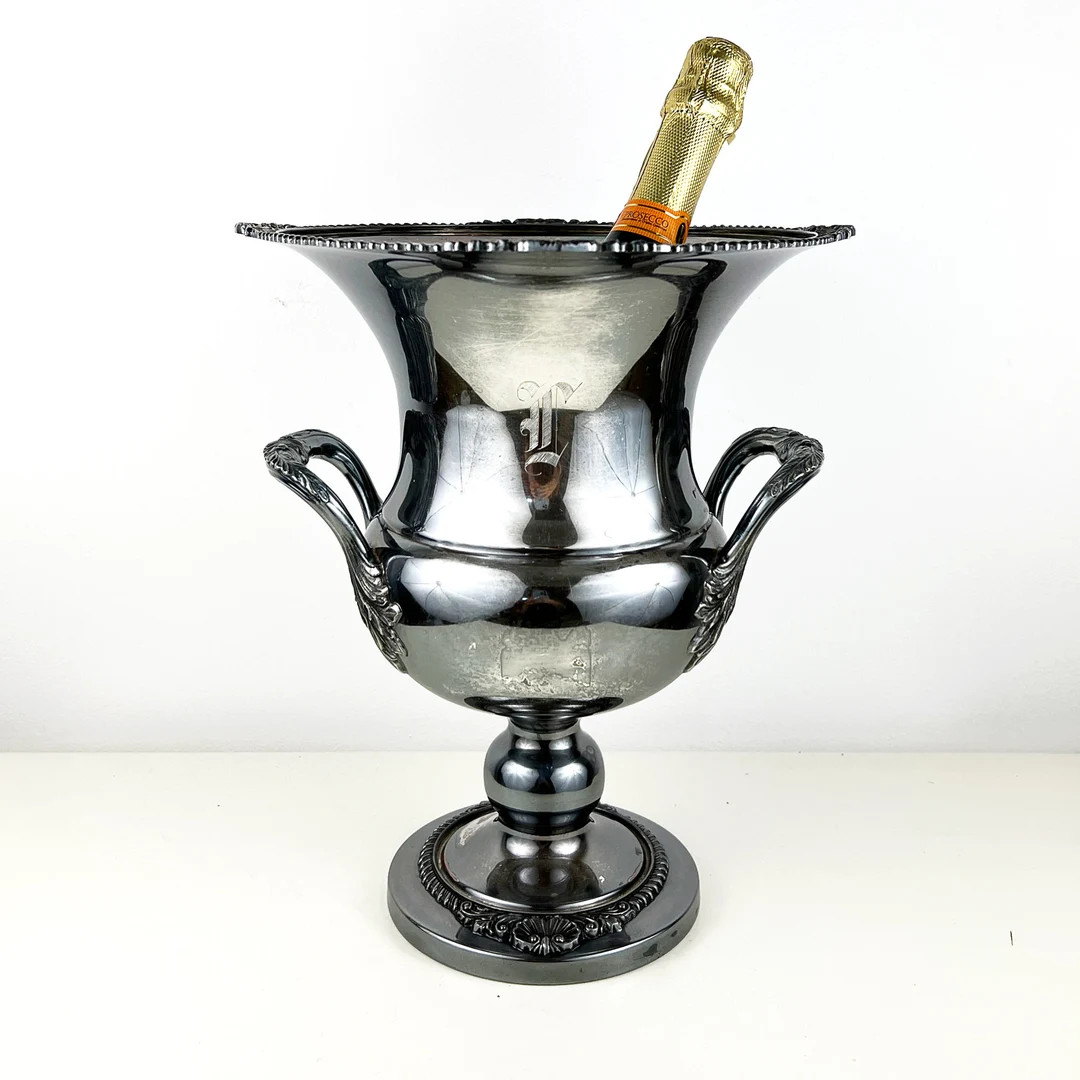 Antique Champagne Bucket, Ice Bucket, Silver Plated Wine Cooler - Etsy | Etsy (US)