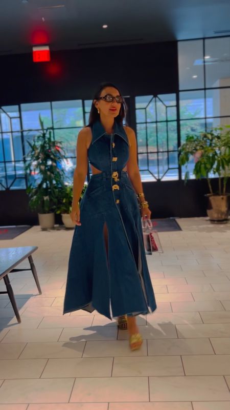 Can I hear a little commotion for the dress?!… This show stopping dress has beautiful and unique brass buttons and it is on Amazon! #amazonfinds #denimdress 

#LTKSpringSale #LTKfindsunder100