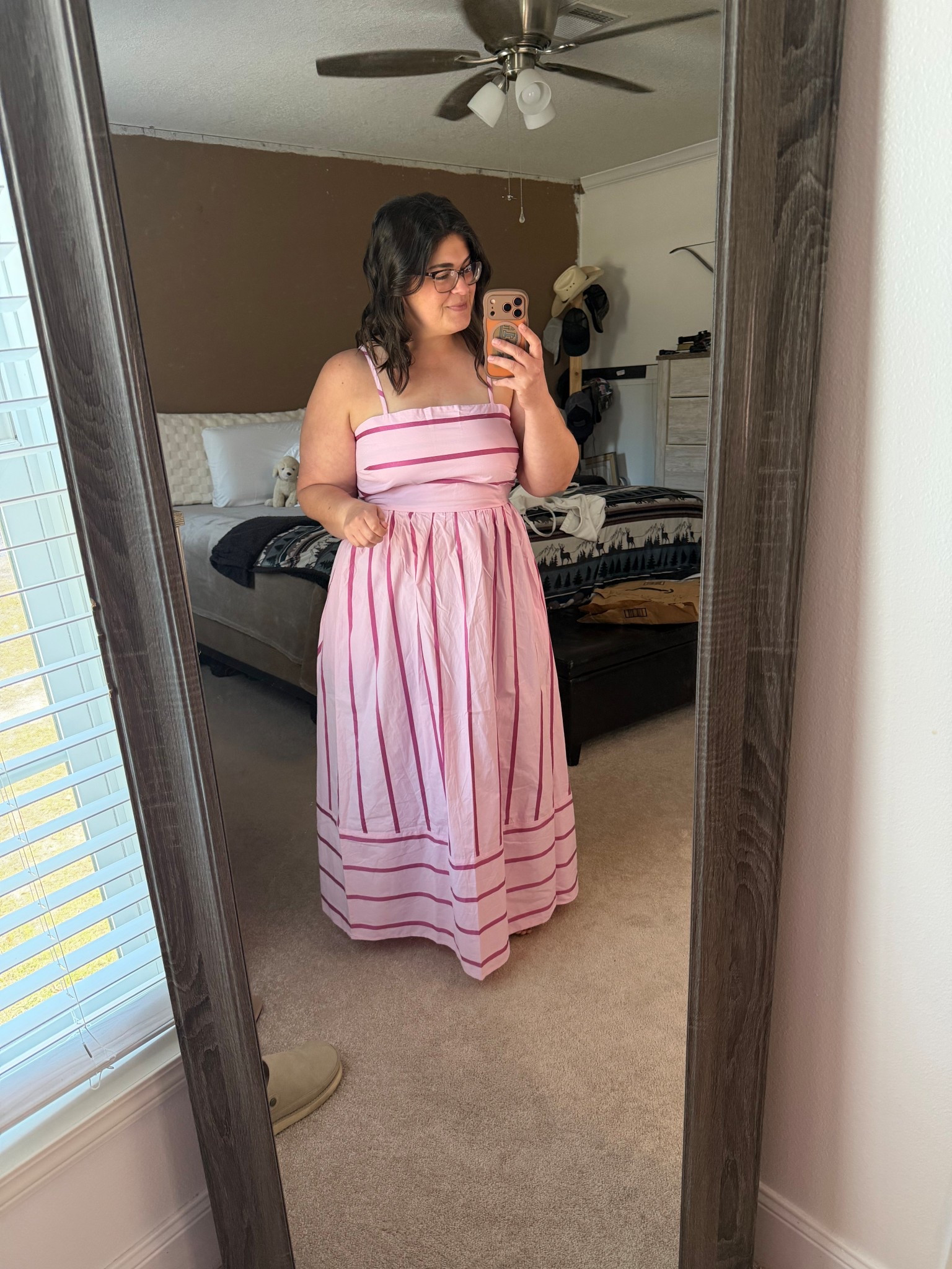 This gorgeous spring dress from Amazon has me gasping! It would be perfect for spring photos, Easter Sunday, and all those summer days. I’m not wearing a bra with it so that’s a huge plus, has adjustable straps, and a little open slit moment in the back. I’m wearing the XL but could easily go down to the large, I think 😅

#LTKootd #LTKSeasonal #LTKMidsize