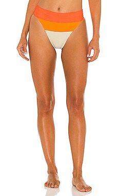 BEACH RIOT X REVOLVE Alexis Bikini Bottom in Sunrise Color Block from Revolve.com | Revolve Clothing (Global)