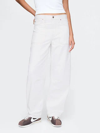 High Rise Crossover Barrel Jeans | Gap | Gap (US)