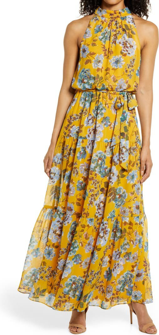 Floral Halter Neck Maxi Dress | Nordstrom | Nordstrom