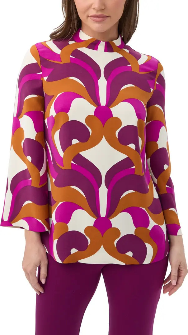 Trina Turk Nyssa High Neck Pritnted Top | Nordstrom | Nordstrom