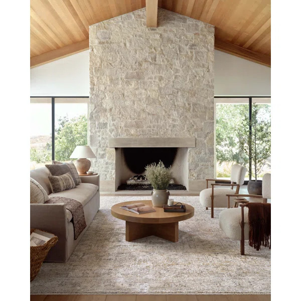 Amber Lewis x Loloi Alie Gold / Beige Area Rug | Wayfair North America