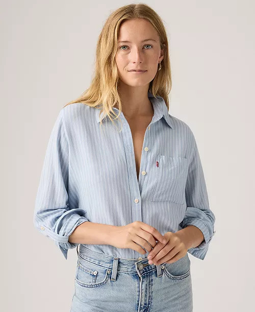 Women's Darlene Collared Button-Front Shirt | Macy's