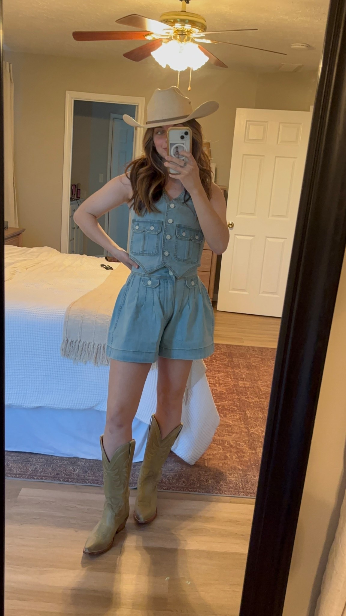 Obsessed with this set from @Wrangler size xs top and 25 bottoms!! And my boots are @Tecovas! Wrangler is running a 25% off member exclusive sale right now too!

#LTKootd #LTKSaleAlert #LTKmomlife