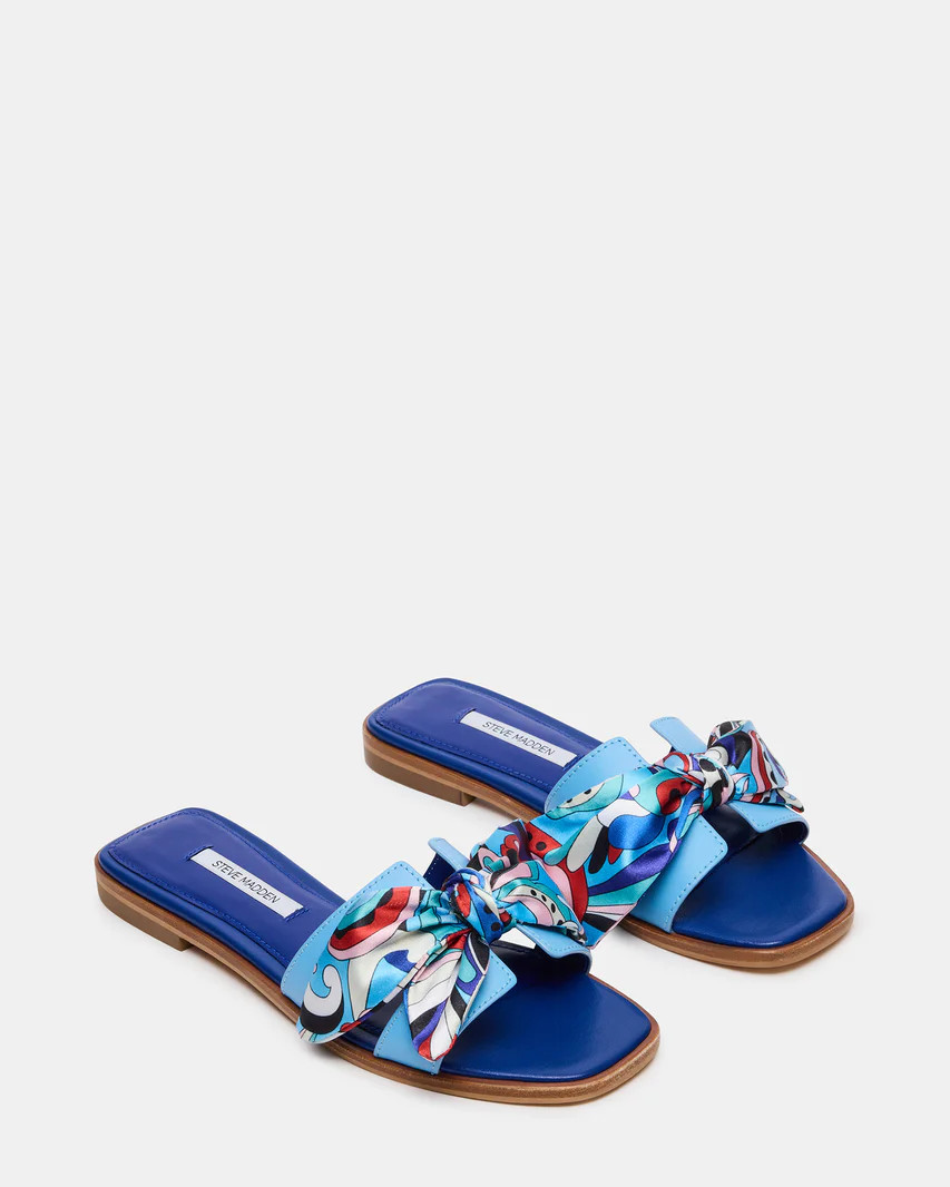 HADYN Blue Scarf Women's Designer Sandal | Steve Madden (US)