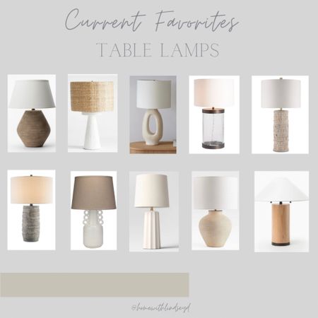Current Favorites | Table Lamps 

#LTKhome