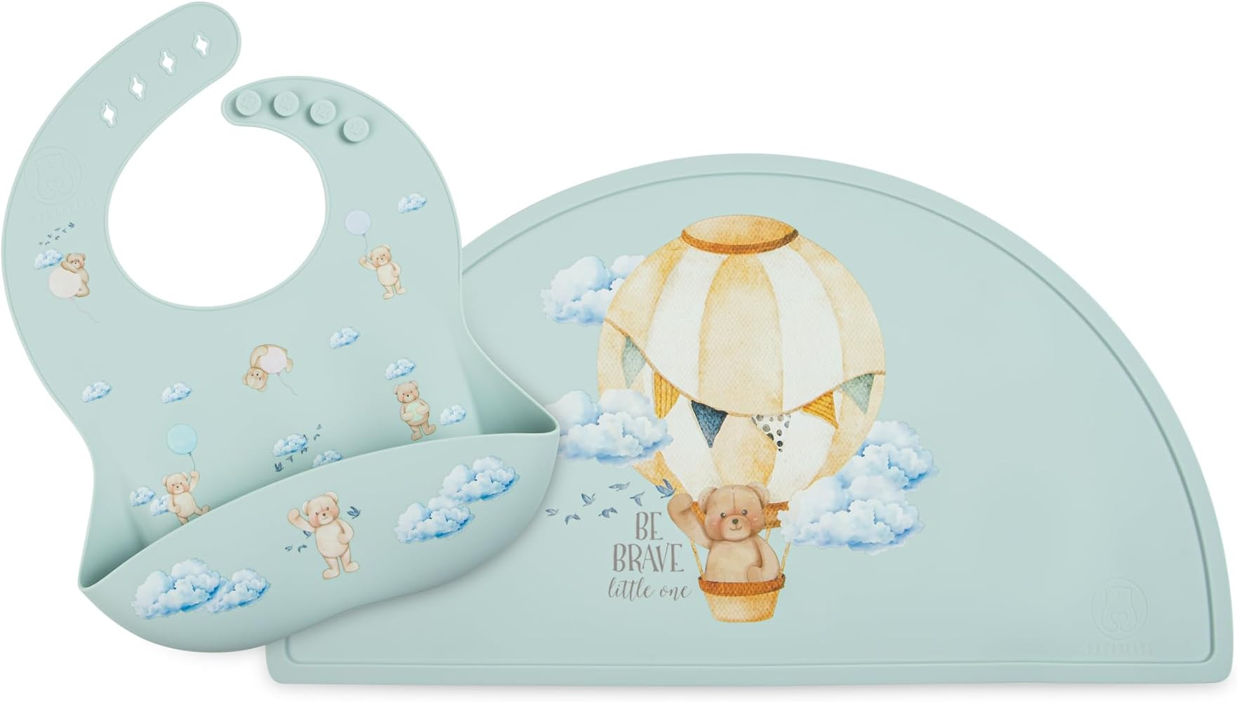 Silicone Baby Bib and Mat | Boys Girls Babies & Toddlers | Waterproof, Adjustable, BPA Free | Amazon (US)