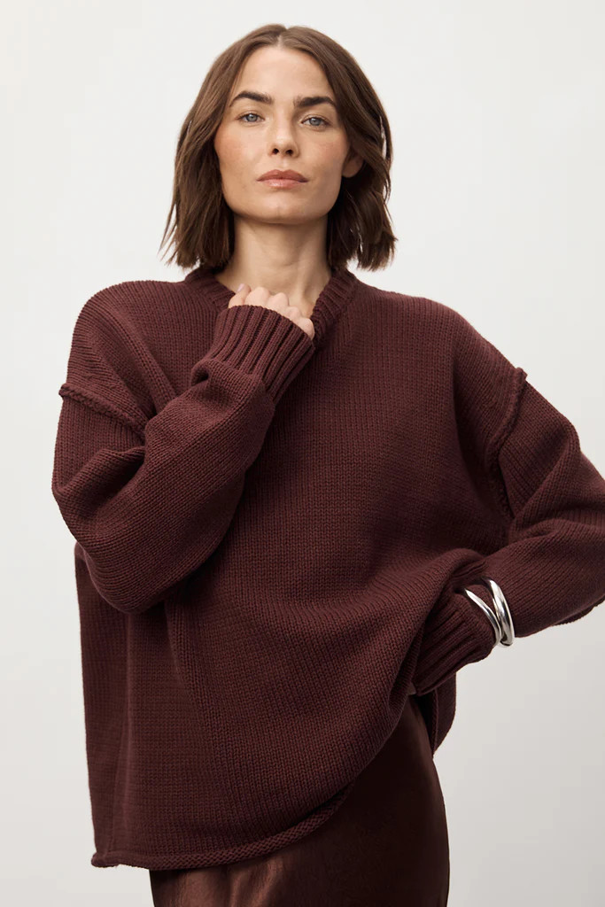 ROY WALNUT LONGLINE KNIT JUMPER | DISSH