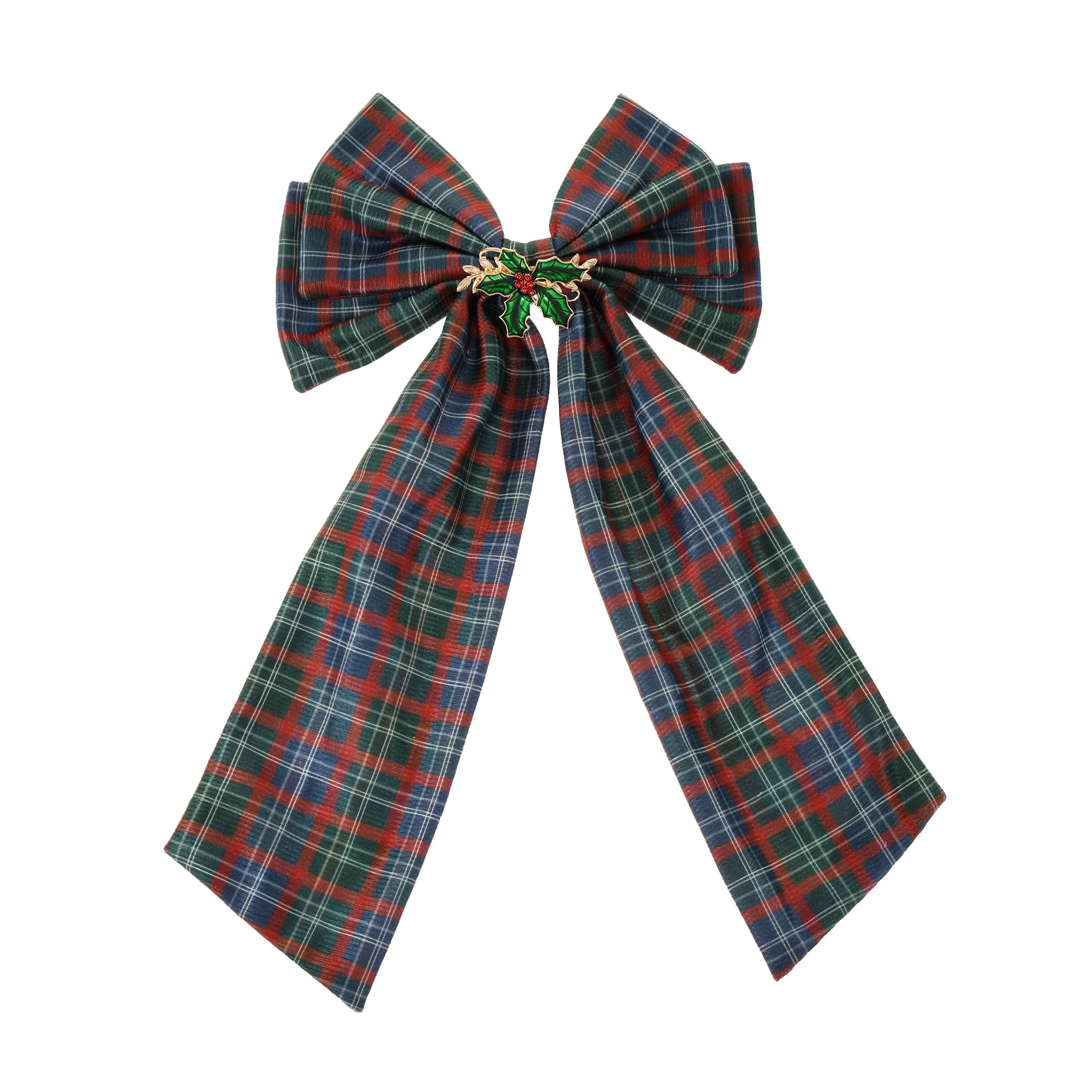 Holiday Time Plaid Hair Bow, 1 Piece | Walmart (US)