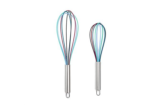 Core Kitchen Stainless Steel & Silicone 2pc Whisk Set - Cool Rainbow | Amazon (US)