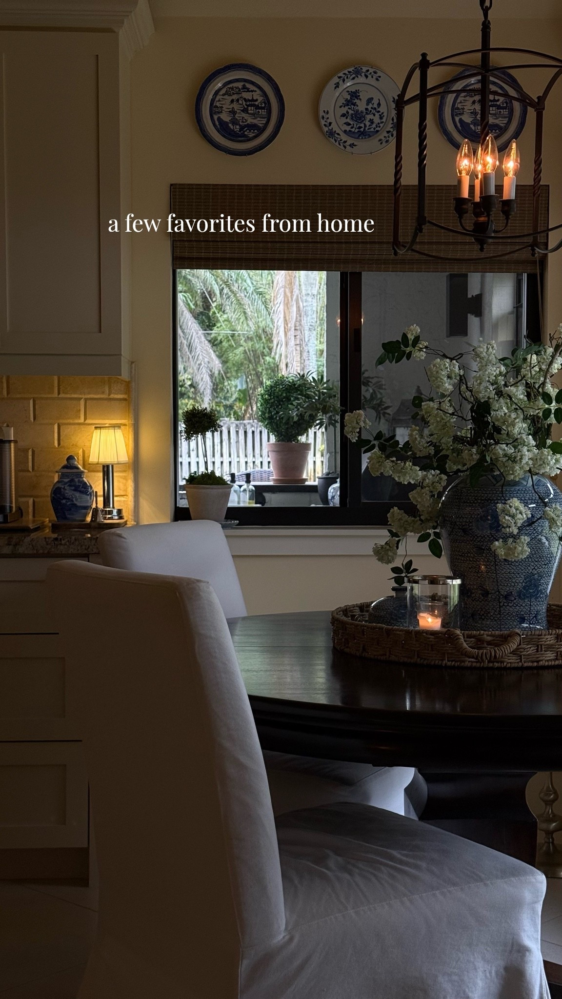 A few things I’m loving around our home lately. From crystal pendant lights, blue and whit decor, woven bamboo shades and glass candle accessories. #homedecor #traditionalhome #classicinterior Timeless Decor. LavenderRoseHome

#LTKHome