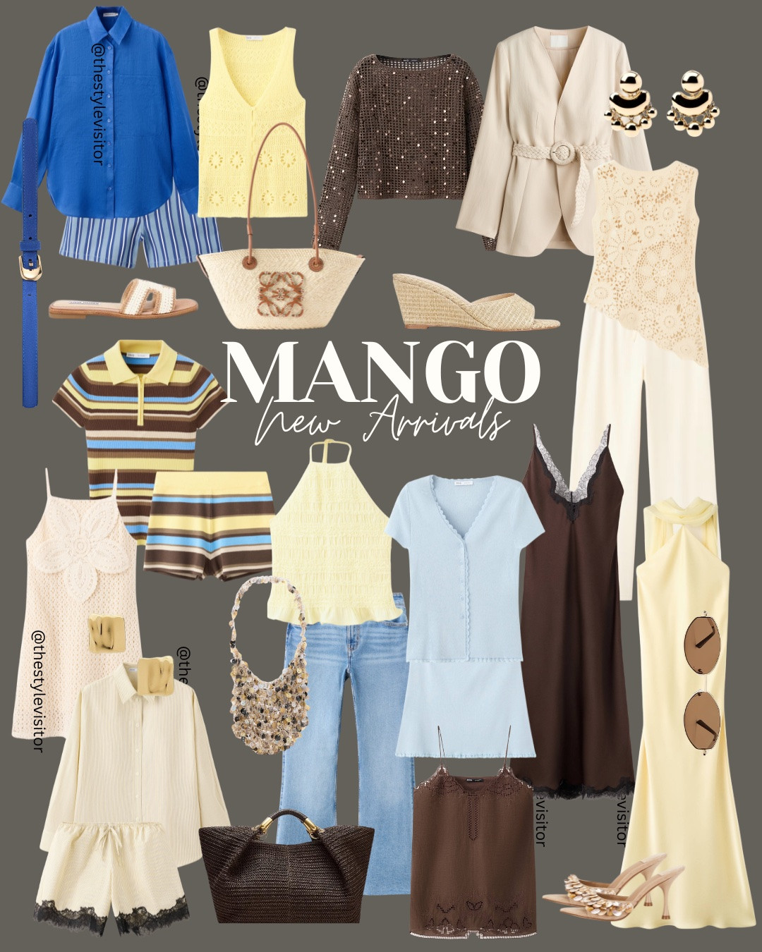 Butter yellow, powder blue, rich chocolate brown and creamy neutrals… this Mango drop feels like summer in the South of France ☀️🤍

Like this post to save it to your favourite folder and come back later to shop.

Mango new arrivals, butter yellow dress, powder blue outfit, chocolate brown dress, summer capsule wardrobe, European summer style, vacation outfit, resort wear, woven handbag, raffia bag, striped knit set, crochet dress, neutral outfit, elegant summer look, linen blazer, wide leg jeans, gold sandals, summer fashion trends, old money style, chic holiday outfit

#LTKworkwear #LTKsummer #LTKstyletip