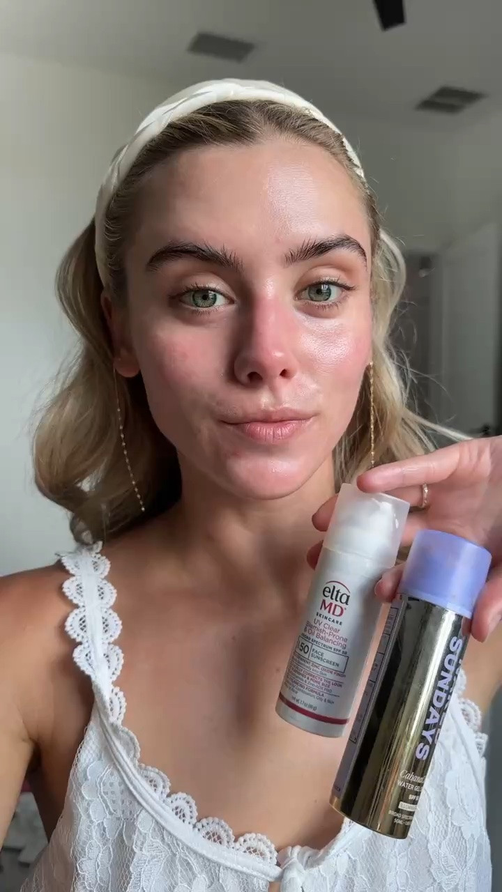 you might think it’s excessive but layering these two sunscreens gives me the best base before makeup or on its own it gives me glowy protected skin. 

#facespf #facesunscreen #sunscreen #glowysunscreen #acnesafesunscreen @EltaMD Skin Care @nakedsundays-us

#LTKgrwm #LTKselfcare #LTKBeauty