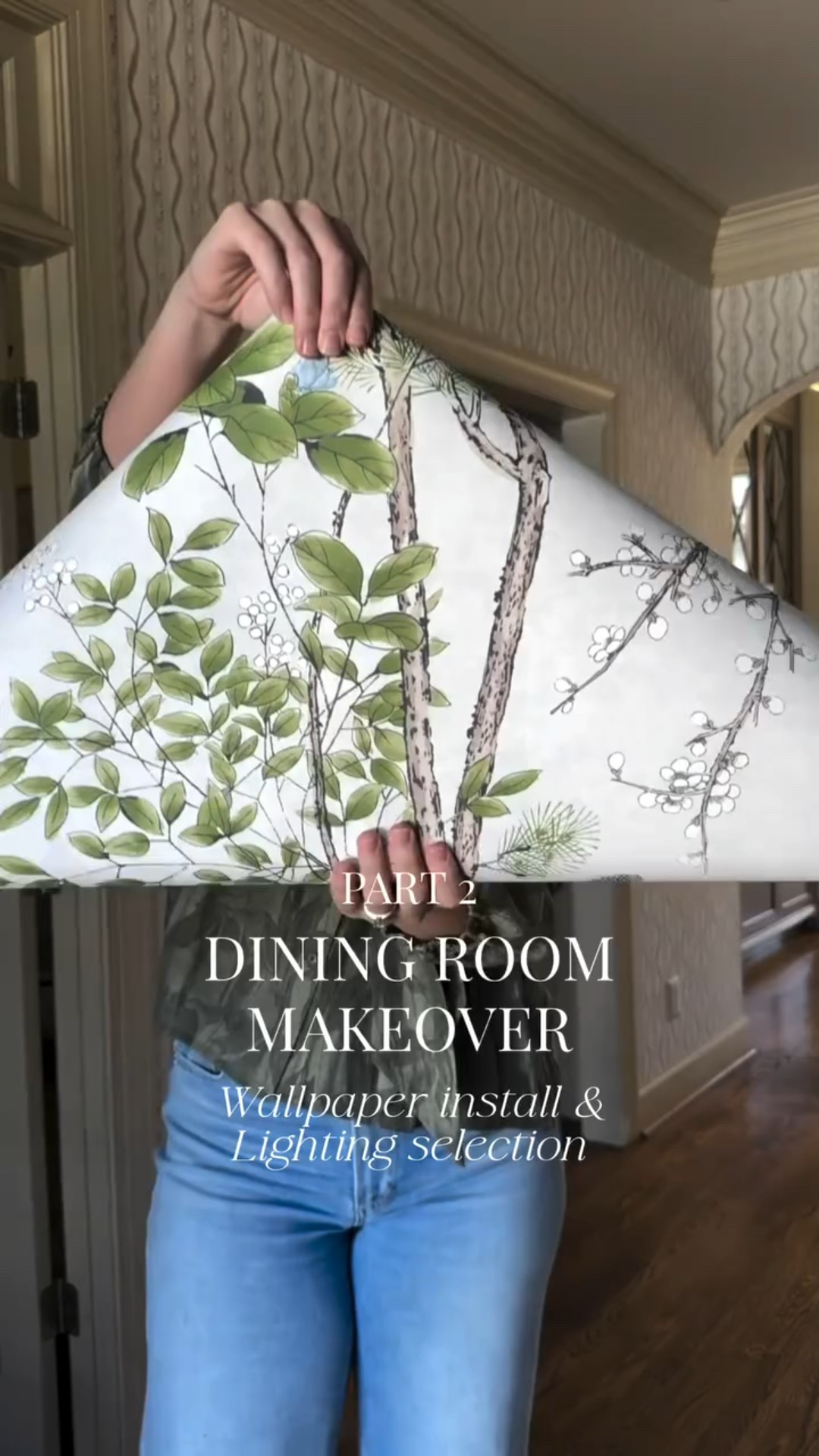 This mural-style designer wallpaper was well worth the splurge — don’t you think!? Trim painted in Brittany blue by Benjamin Moore. Which lighting option do you love more? All sources linked here @decoratorsbest @kathykuohome

#LTKHome