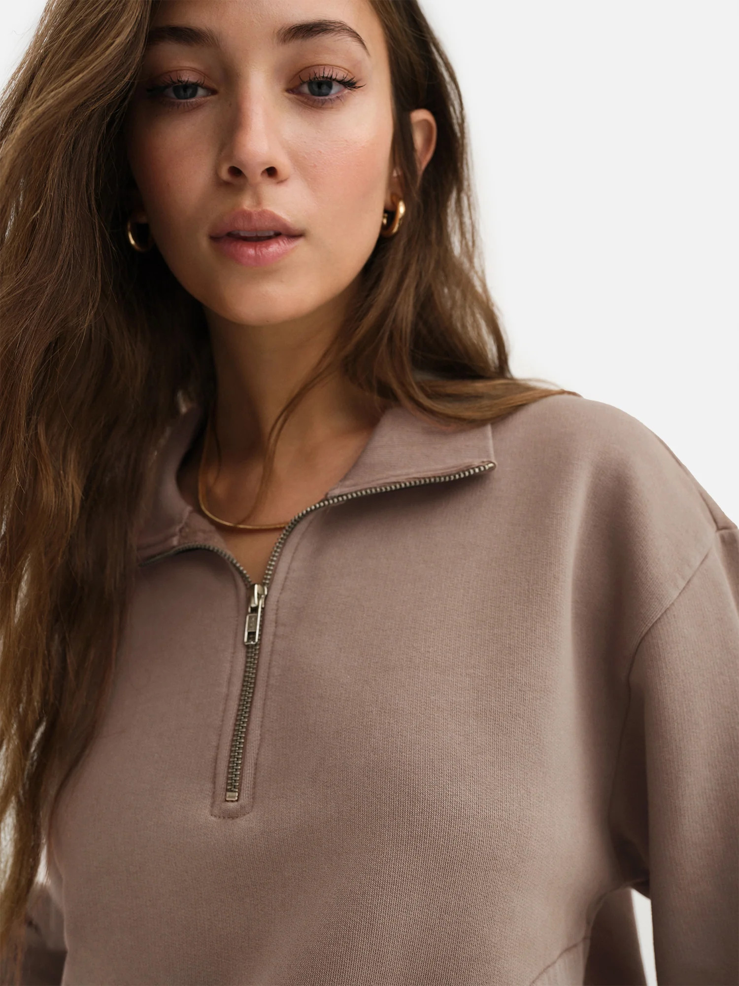 Organic Fleece Quarter Zip Sweatshirt | MATE The Label