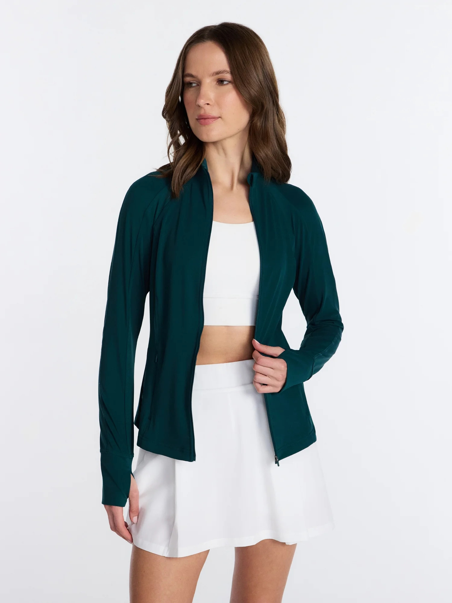 Avia Women's and Women's Plus SoftSculpt Zip Up Active Jacket, Sizes XS-4X | Walmart (US)