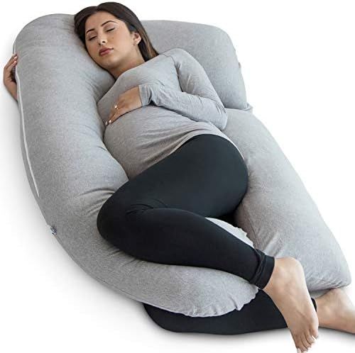 PharMeDoc Pregnancy Pillow, Grey U-Shape Full Body Pillow and Maternity Support - Support for Back,  | Amazon (US)