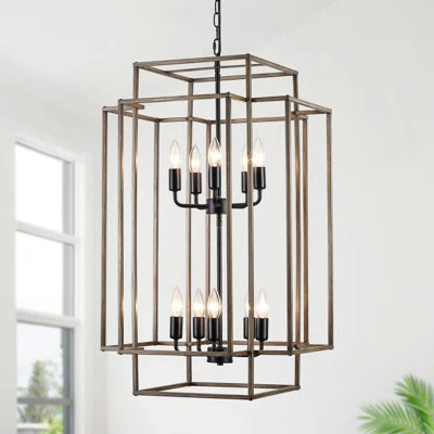 Dimmable Farmhouse Tiers Lantern Tiered Chandelier | Wayfair North America