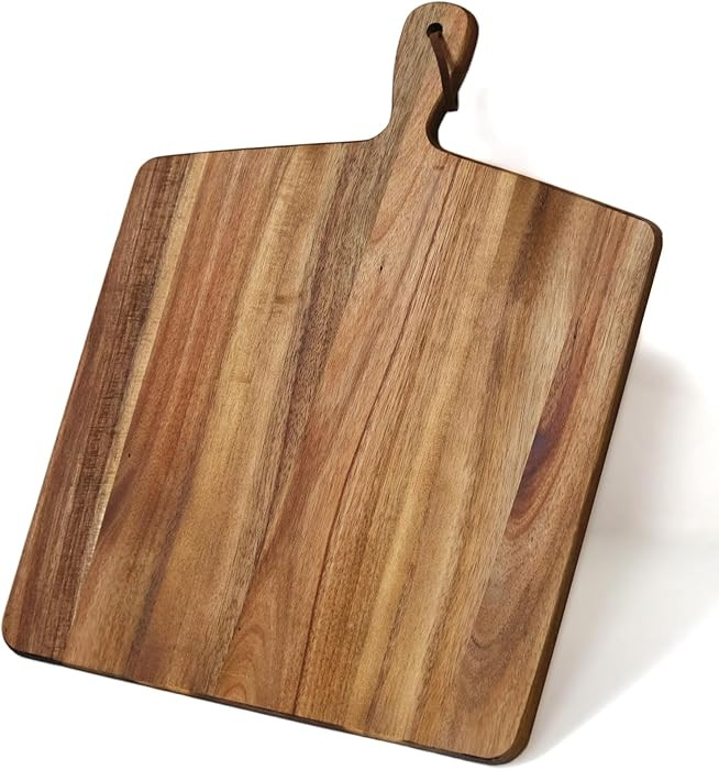 S310 Acacia Wood Cutting Board with Handle, Wooden Chopping Board for Meat, Cheese, Bread & Veget... | Amazon (US)