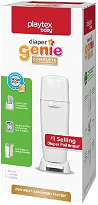 Playtex Diaper Genie Complete Pail with Built-In Odor Controlling Antimicrobial, Includes Pail & ... | Amazon (US)