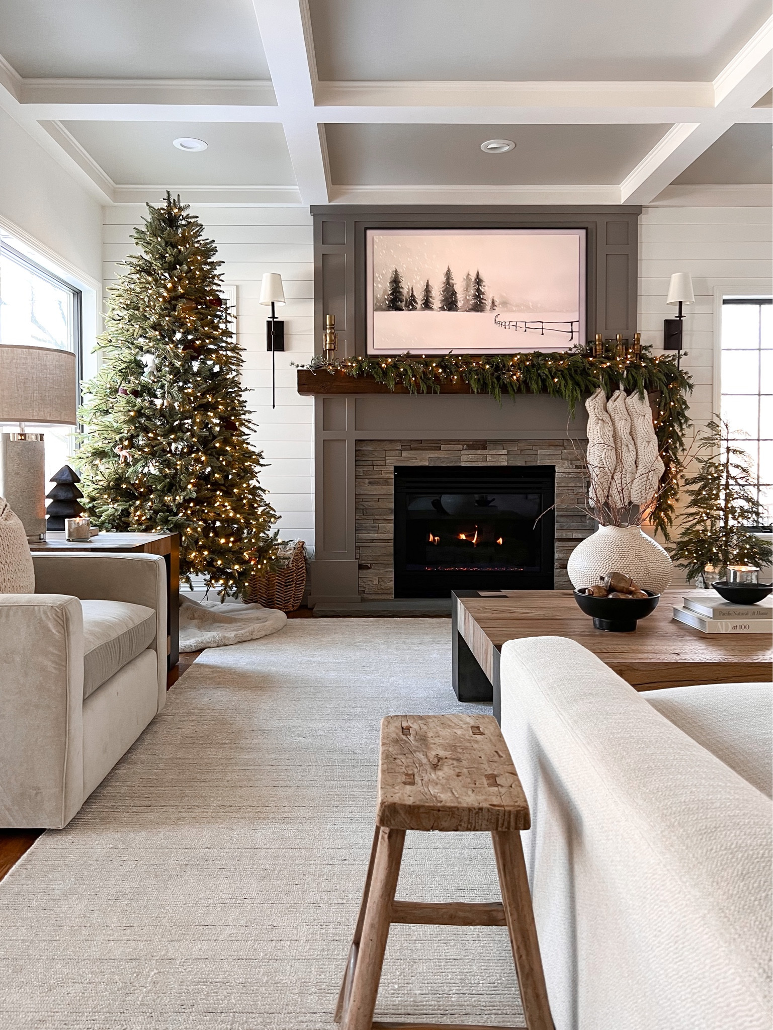 Neutral holiday living room

Fireplace decor, cedar garland, Christmas garland, 

#LTKSeasonal #LTKhome #LTKHoliday