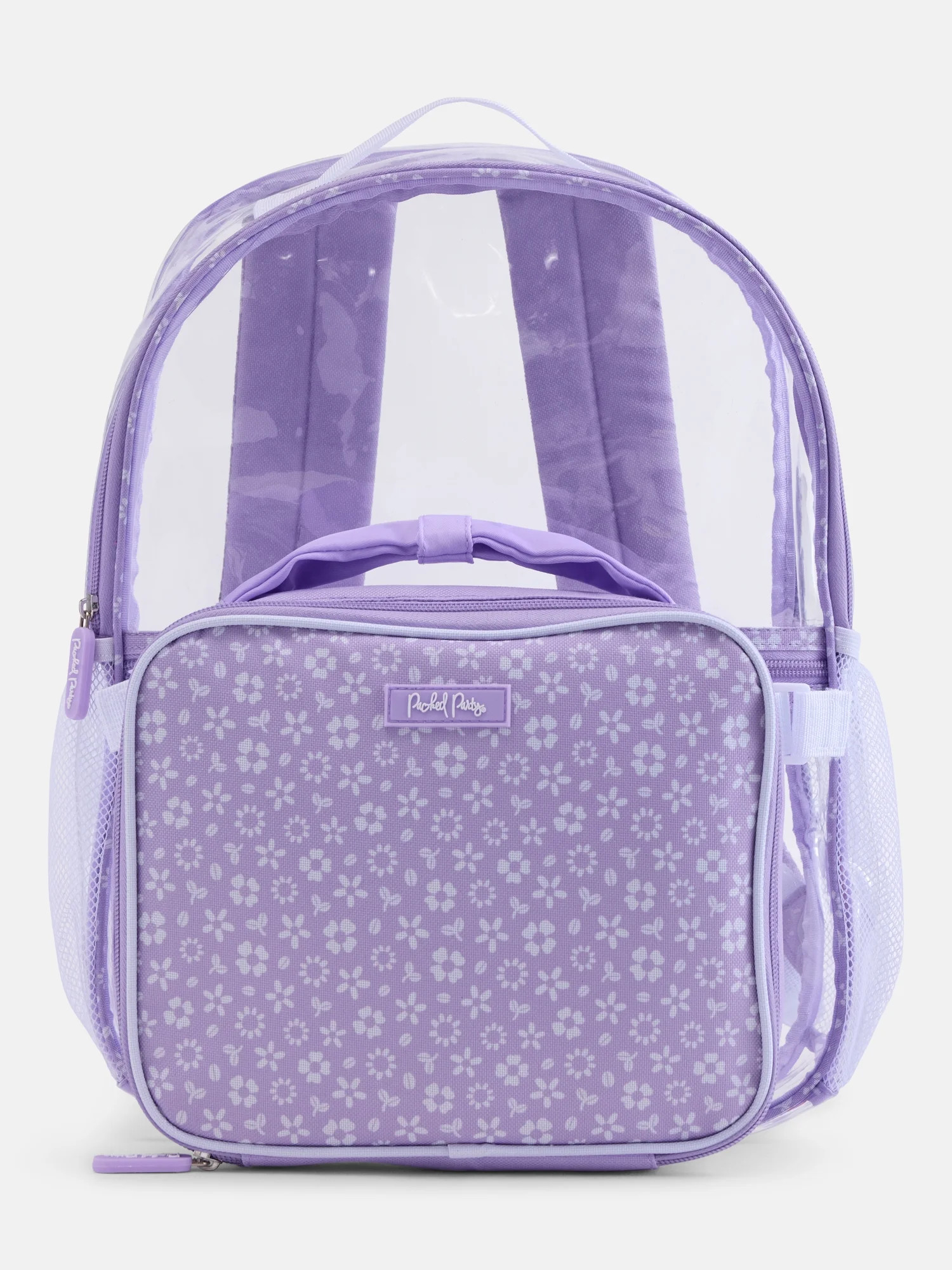 Packed Party Kids' Purple Floral Clear Backpack and Lunch Box Set, 2-Piece - Walmart.com | Walmart (US)