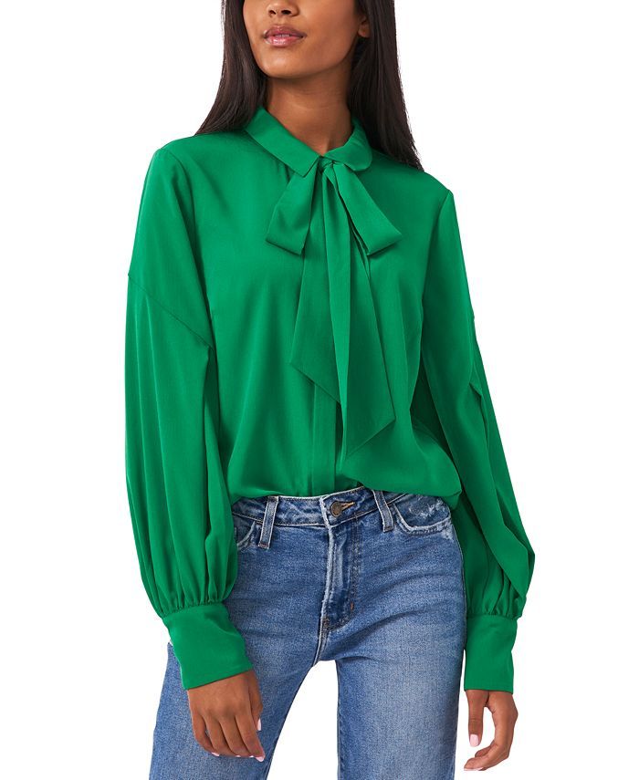 Riley & Rae Camille Tie-Neck Blouse, Created for Macy's & Reviews - Tops - Women - Macy's | Macys (US)