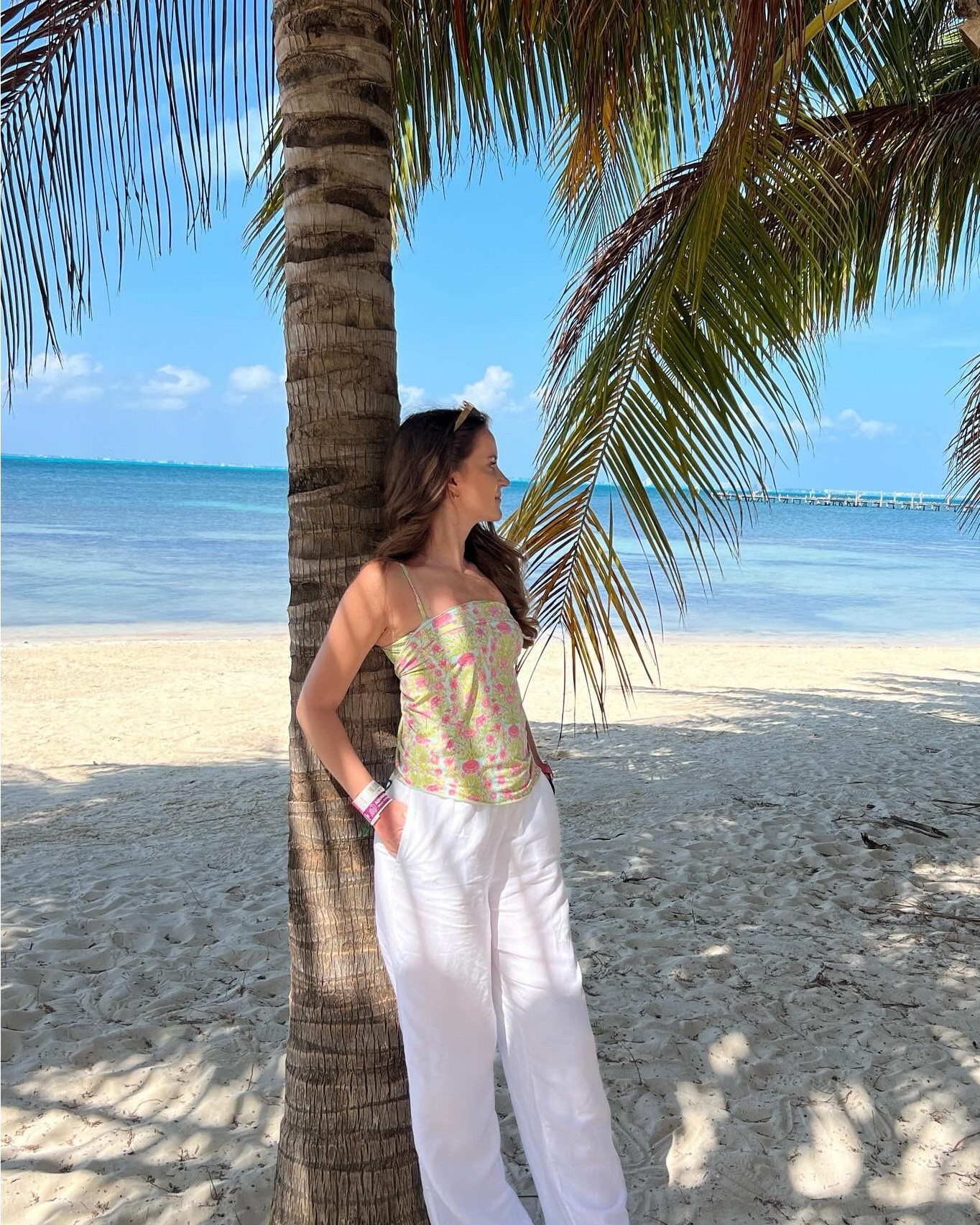 White Linen pants paired with a floral cami top and sandals makes a cute resort wear or beach vacation outfit. 
.
.
.
.
.
.
Resort outfits | resort wear 2024 | vacation outfits | beach outfits | linen pants outfit | beach pants | cover up pants | beach cover up | spring outfits | summer outfits | summer tops | spring tops | basic tops | summer sandals | white sandals | beach sandals | outfit ideas | outfit inspo | 

#LTKSeasonal #LTKFind #LTKunder50 #LTKunder100 #LTKU #LTKsalealert #LTKfindsunder50 #LTKfindsunder100 #LTKstyletip #LTKtravel #LTKshoecrush #LTKitbag #LTKparties #LTKswim