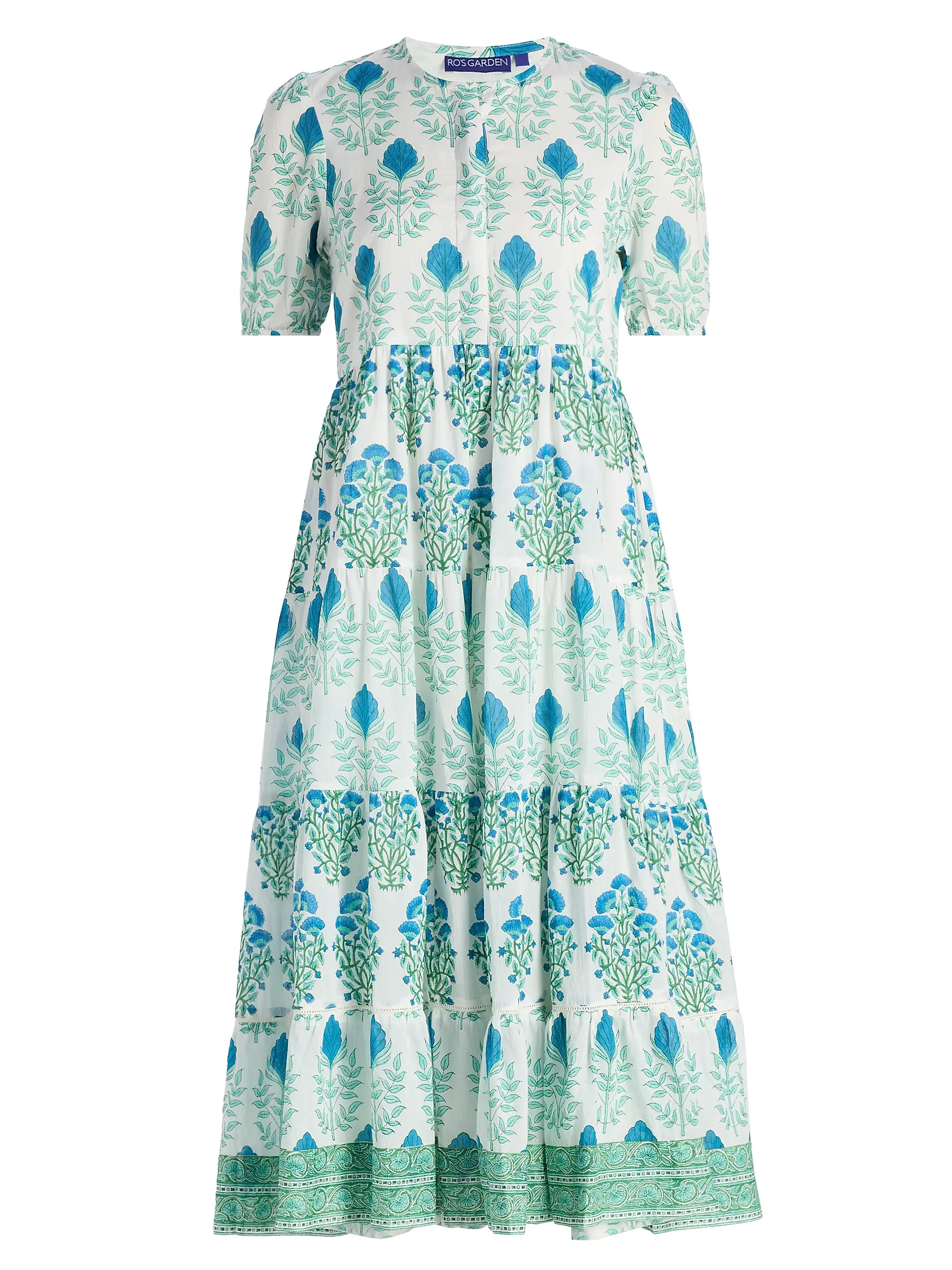 Ro's Garden Daphne Floral Cotton Midi-Dress | Saks Fifth Avenue | Saks Fifth Avenue