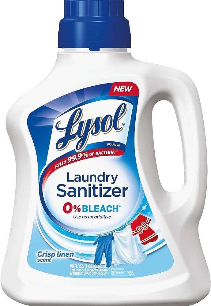 Lysol Laundry Sanitizer Additive, Bacteria-Causing Laundry Odor Eliminator, 0% Bleach Laundry San... | Amazon (US)