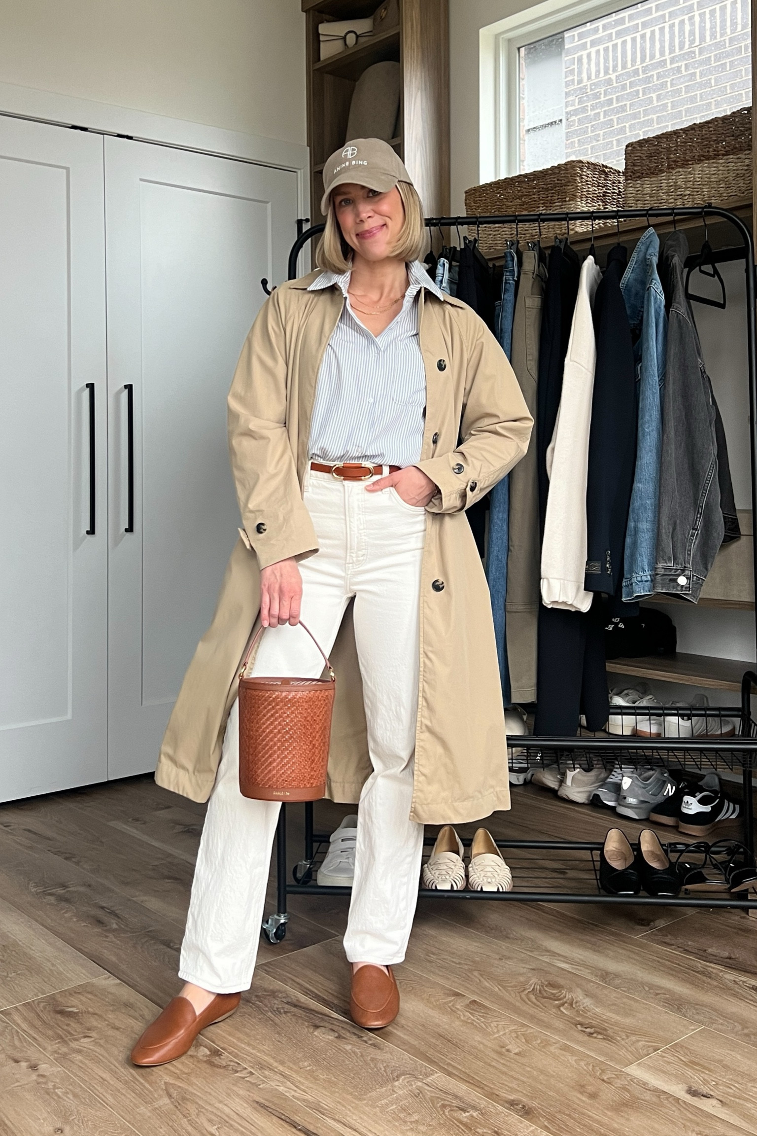 Wearing 26/regular jeans, XS button-up, XS trench coat, small belt loafers tts

#LTKstyletip #LTKfindsunder100 #LTKfindsunder50
