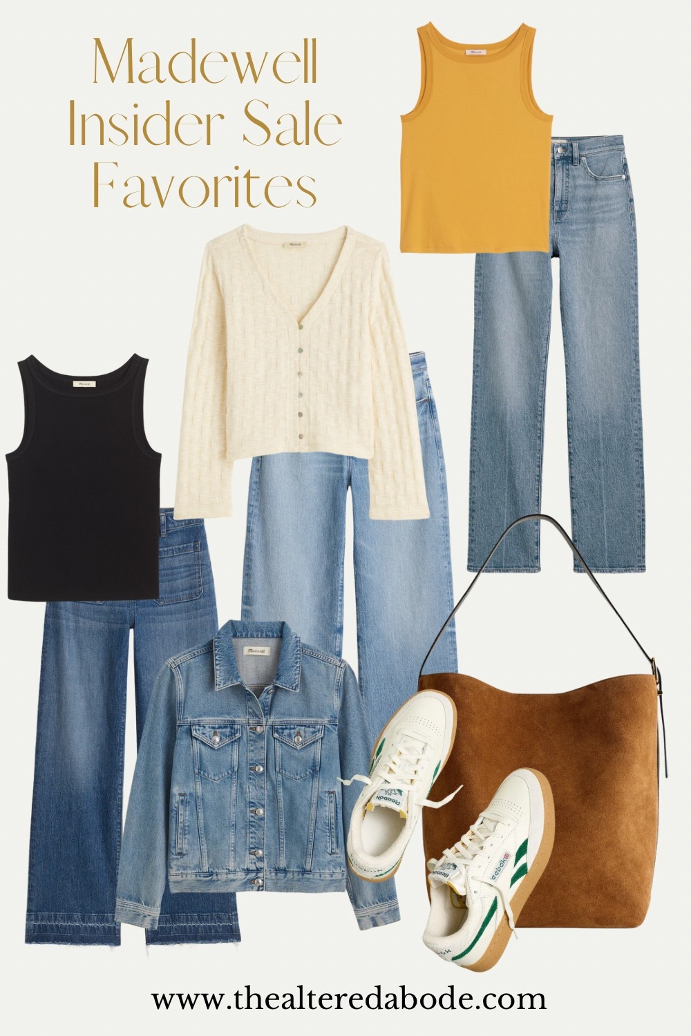 Taking advantage of the big Madewell Insider Sale happening now. 

I ordered two more pair of my favorite high waisted jeans (because umm…hello, 60% off) and ordered a new pair of wide leg jeans that have the perfect vintage feel. 

Sharing these and a few more things I have my eye on, like these perfect high neck tanks and suede bag!

#LTKSaleAlert #LTKFindsUnder100 #LTKStyleTip