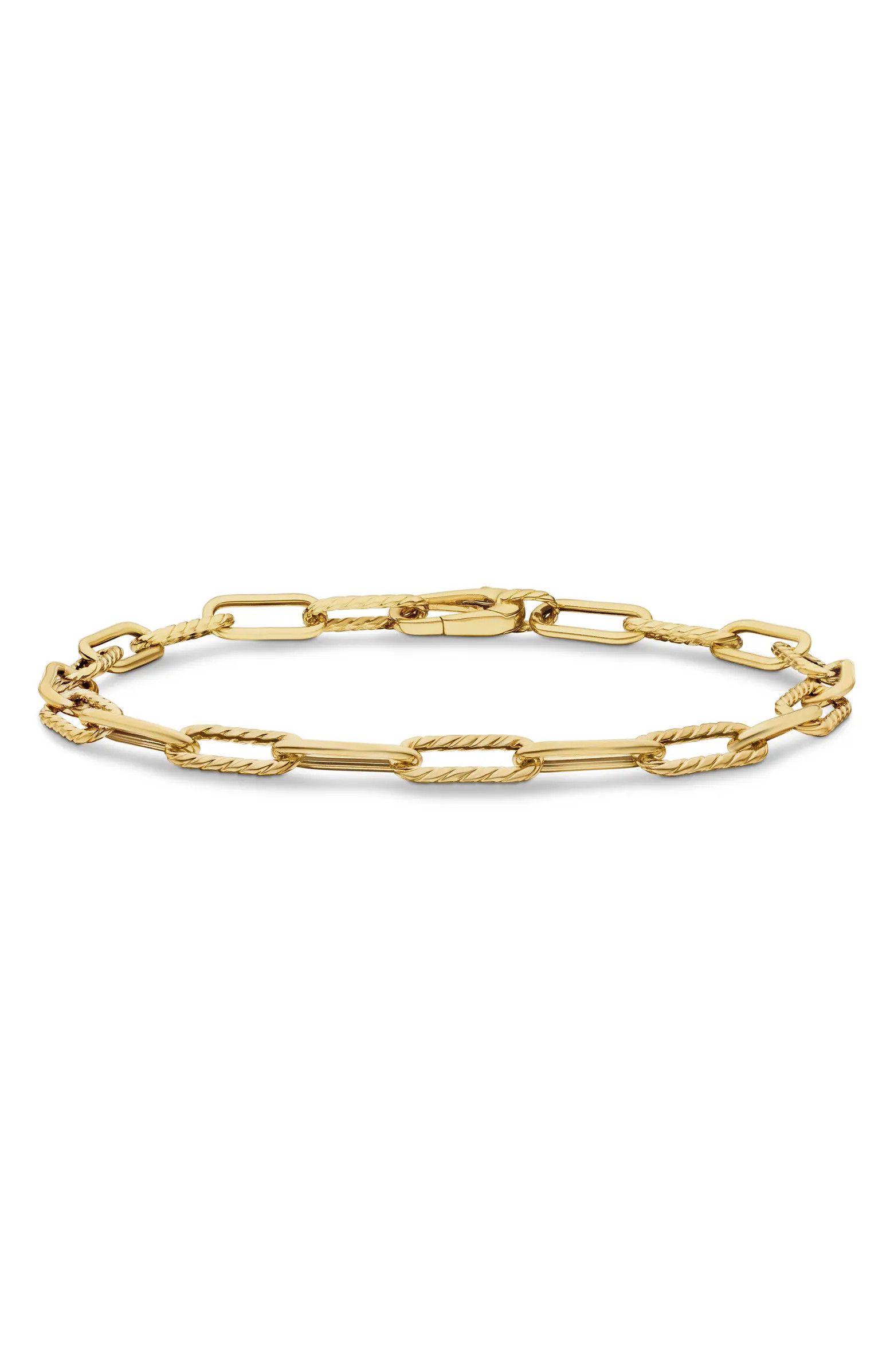 DY Madison® Chain Bracelet in 18K Yellow Gold, 4mm | Nordstrom