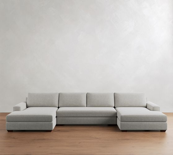 Big Sur Square Arm Double Chaise Sectional (146"&ndash;198") | Pottery Barn (US)
