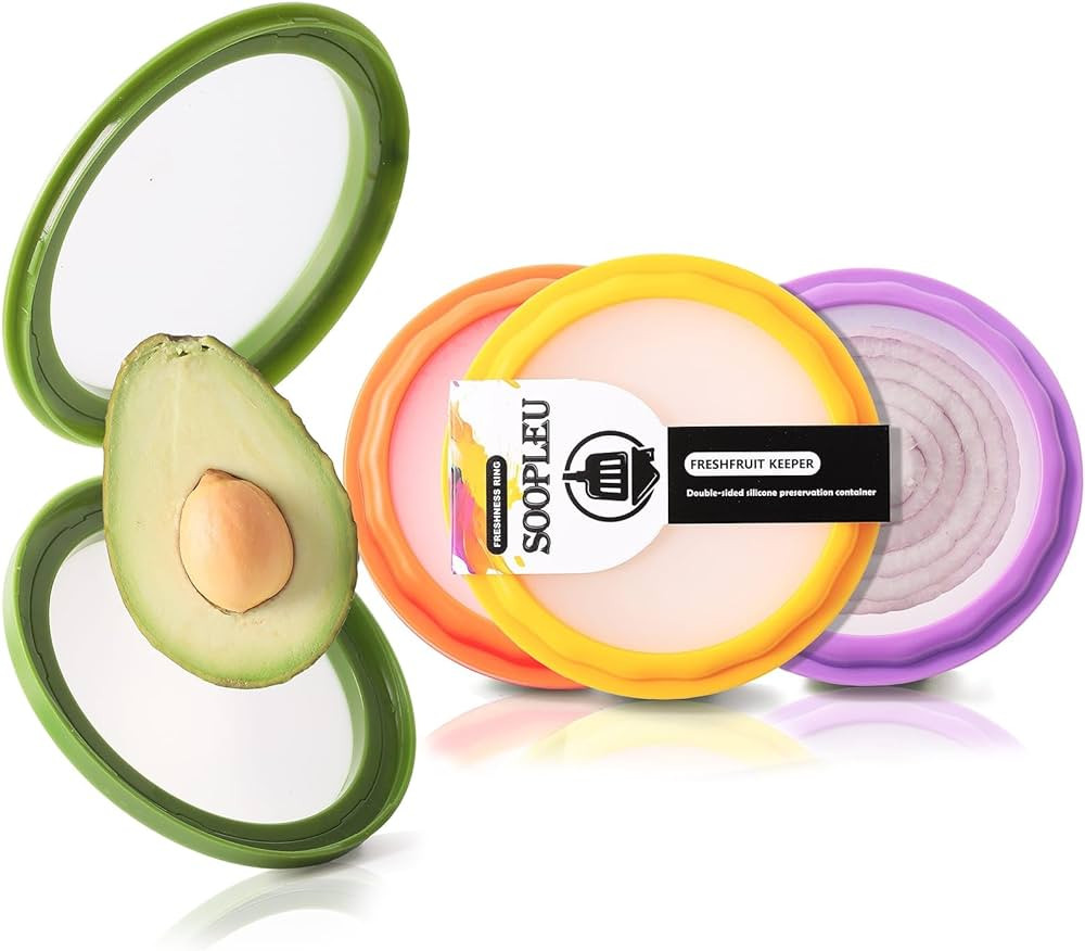 Avocado Saver and Tomato Holder - Set of 4 Reusable Storage Containers for Fridge - Ideal for Gar... | Amazon (US)