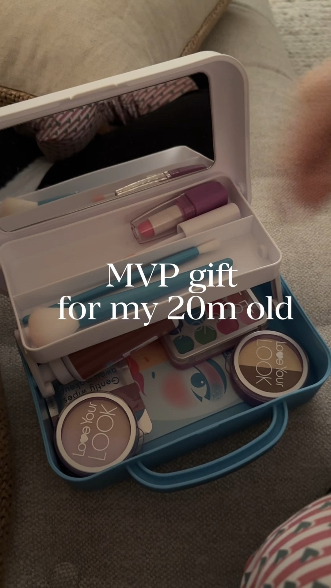 By far the most played with and asked for (goes around saying “makeup, makeup”) gift for my 20m old from Christmas. For those that remember, Dylan has found her way into my makeup drawer one too many times, so here is to hoping the set diverts her! It’s been such a hit and under $30. Will be gifting this to others for sure! 

#LTKGiftGuide #LTKKids #LTKFindsUnder50