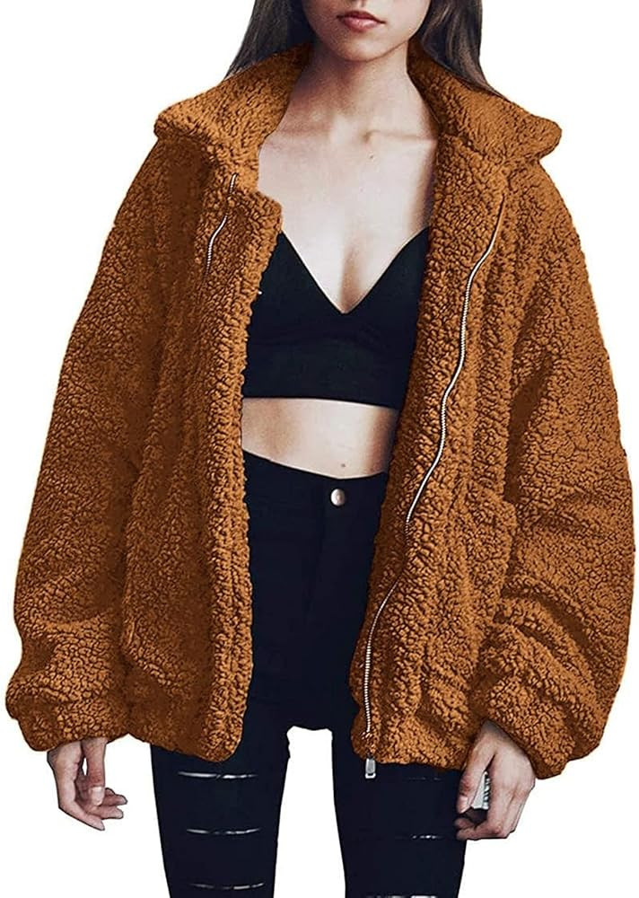 PRETTYGARDEN Women's Fashion Winter Coats Sherpa Fleece Faux Fur Shearling Oversized Trendy Jacke... | Amazon (US)