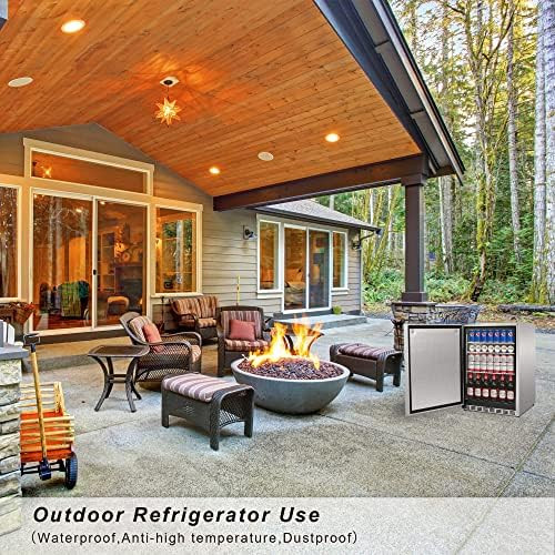 Outdoor Refrigerator 24'' Built-in/ Freestanding Compressor Beverage Fridge Refrigerator for Home... | Amazon (US)