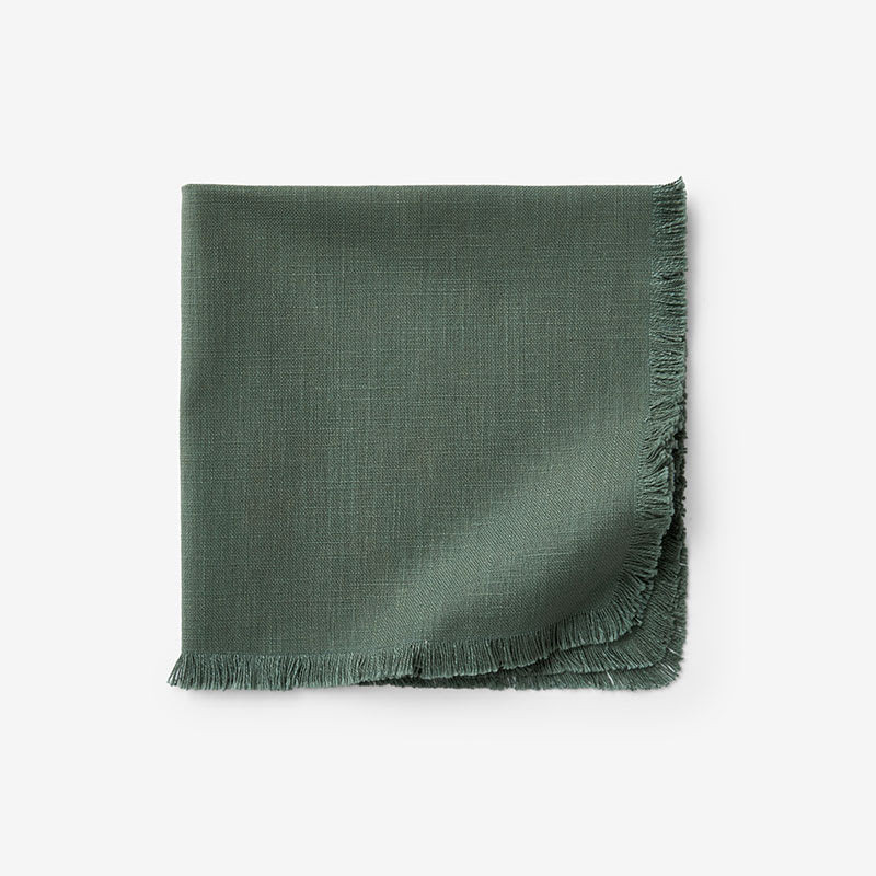 Solid Fringe Napkins, Set of 4 - Moss Green | The Company Store